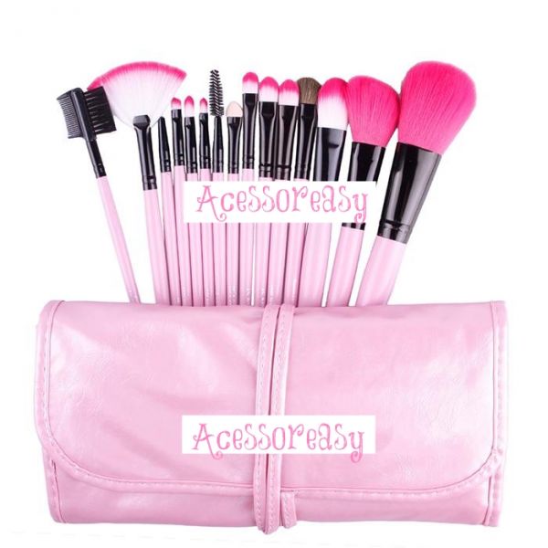 Kit 15 pinceis pink