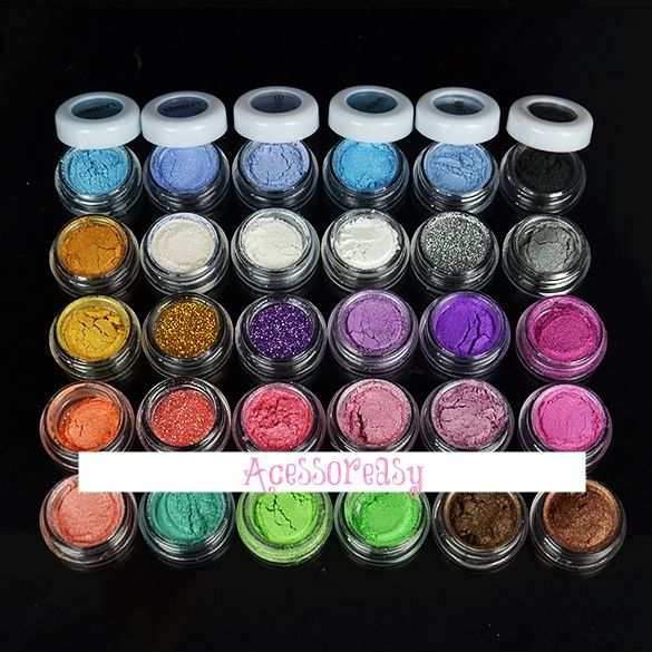 Kit 30 pigmentos - Glitter e Sombra