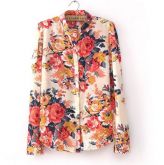 Camisa ML Floral Vintage